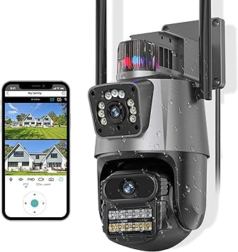 Smart Wireless Wifi Cctv Camera Dual Lens Indoor & Outdoor Security Camera